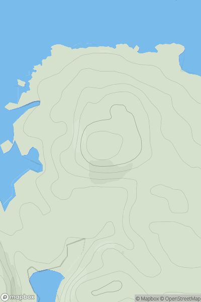 Thumbnail image for Cnoc Mor [Mull and Nearby Islands] [NM296200] showing contour plot for surrounding peak